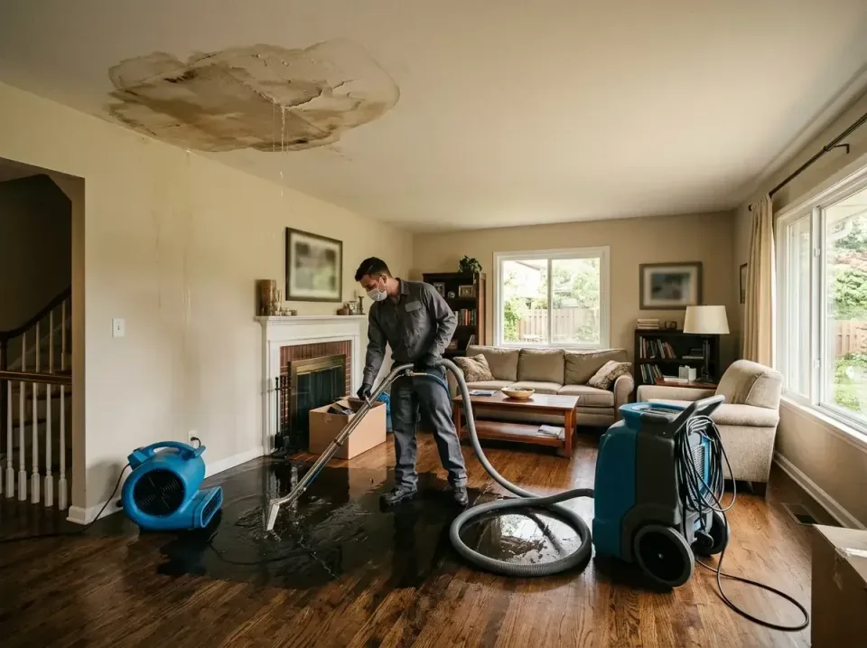 attic-pipe-burst-ceiling-drip-008 — frequently asked questions, Water Damage Restoration & Carpet Care in Crystal Lake, IL